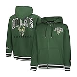 Ultra Game Adults NBA Official Super Soft MVP Full Zip Hoodie Jacket, Milwaukee Bucks, Team Color, Medium