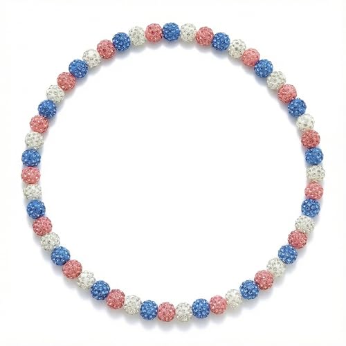 LMUWECNO Baseball Necklace for Teen Boys Men, 16-20 Inch Rhinestone Beaded Necklace, Bling Ice Chain Jewelry, Cool Baseball Gifts for Team Players Fans