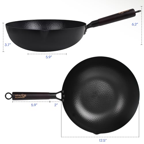 Carbon-Steel-Wok-For-Electric-Induction-and-Gas-Stoves-Lid-Spatula-and-User-Guide-Video-Included