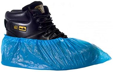 TYGA Store, 30 Disposable Shoe Covers Blue CPE, Anti Slip, Dust Proof, Waterproof Overshoes, Indoor, Outdoor, Carpet, Floor, Rain, Boot, Safety, Cycling, Strong Foot Coverings