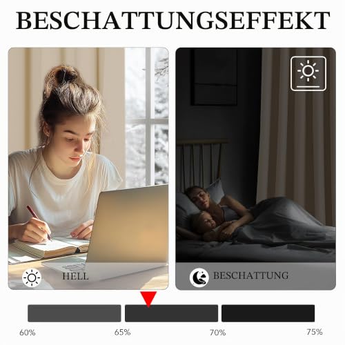 KGORGE Kälteschutz Thermovorhang mit Kräuselband Vorhänge Blickdicht – Ansicht 2