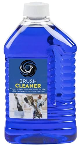 HILACO Professional 2L Brush Cleaner – Powerful Water-Soluble Solvent for Oil-Based Paint, Removes Dried Paint from Brushes & Rollers – Fast Acting, Unscented, Effective Cleaning Formula