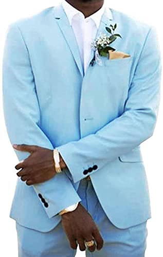 Furuyal Men's Suits Slim Fit 2 Pieces Wedding Suit Blazer Groomsmen Prom Suits Business Casual Suit4