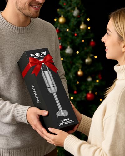 Image of Handheld Immersion Blender, Wired, 11-Speed Adjustable, 1000W Pure Copper Motor, Gift-Box Packaging, Perfect For Smoothies And Soup Mixing, Essential Kitchen Helper