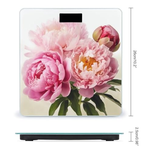 Báscula digital Peony Flowers Blossom para baño miniatura 2