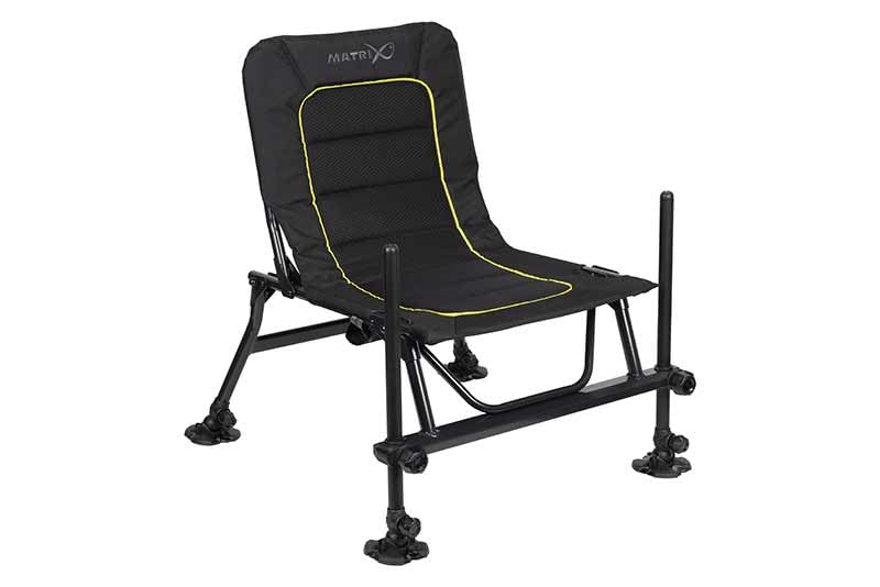 Matrix S25 Lite Accessory Chair | Lightweight Fishing Chair | Adjustable 25mm Legs Compatible with Side Trays and Feeder Arms | Folds Flat | Padded Cushion | Carry Strap | 4.8kg | Code GBC005