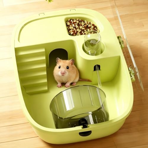 Roue d'exercice portable intégrée en cage pour hamsters actifs - 3