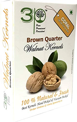 Image of 3p Kashmiri Walnut Kernels Without Shell Brown Quarter Organic Natural Akhrot giri Walnut Dry Fruit 100gm