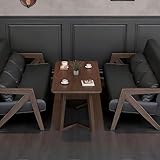 dark wood dining table 6 chairs High-density raw cotton filling, comfortable and non-collapsing after long sitting: The sofa is filled with high-density raw cotton, which has excellent resilience, providing a soft and comfortable sitting experience and is not prone to deformation. Even after long periods of sitting, it can maintain a full shape and avoid collapse problems, continuously providing a high-quality and comfortable experience. ​