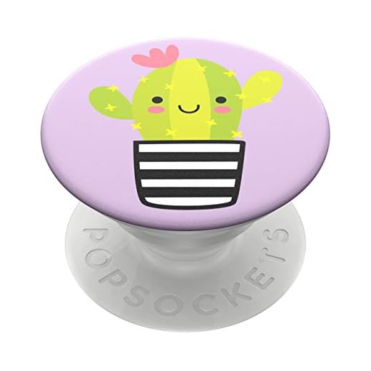 PopSockets PopGrip - Soporte y Agarre para Teléfonos Móviles y Tabletas con un Top Intercambiable - Cactus Pal