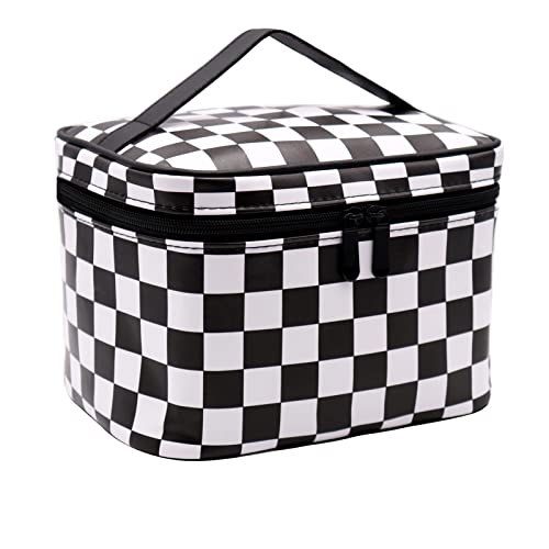 Neceser Maquillaje Organizador Impermeable Bolsa de Maquillaje de Viaje Bolsa de Cosméticos Bolsas de Aseo Organizador Estuches de Maquillaje Neceser para Maquillaje Mujer Hombre (Negro) Cover