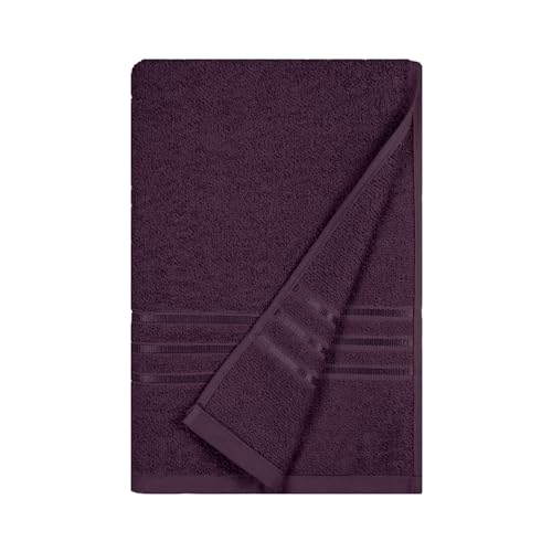 Image of MYTRIDENT Bath Towel | Comfort Living | Quick Drying | Travel Friendly | for Men /Women | 1 Piece Large Size | 100% Cotton 400 GSM | 70cms x 140cms - Black Currant