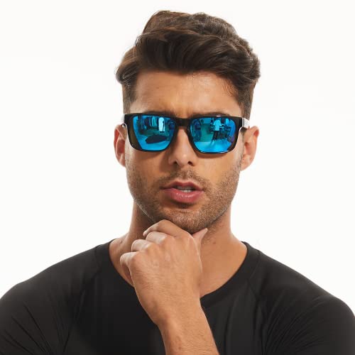 Experience Unmatched Style and Durability with Bnus Italy\'s Corning Glass Blue Flash Polarized Sunglasses - Perfect for Men and Women - Thumbnail 5