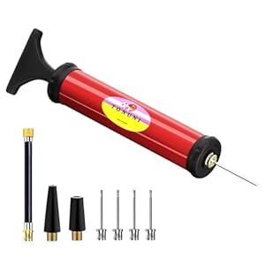 Portable Air Pump,Ball Pump Inflator Kit with Needle,Nozzle, Extension Hose for Soccer Basketball Football Volleyball Water Polo Rugby Exercise Sports Ball Balloon Swim Inflatables