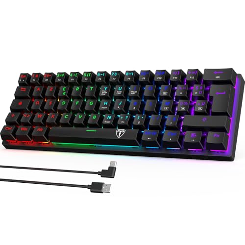 Clavier gamer mécanique 60% câblé anti-ghosting avec rétroéclairage LED