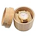 watch box Ręcznie wykonane drewniane europejskie i amerykańskie retro okrągłe naturalne bambusowe pudełko do przechowywania zegarków zdejmowana poduszka na stół (kolor naturalny)