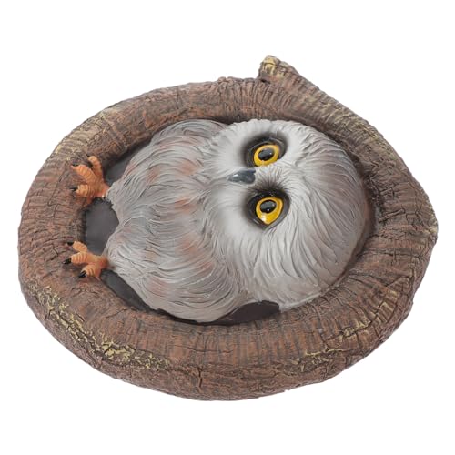 Ornement de Hibou Suspendu Réaliste en Sculpture Extérieure pour Arbre et Cour