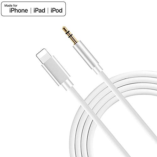 (Apple MFi Certified) Aux Cable for iPhone, Lightning to 3.5mm Male Auxiliary Audio