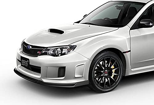 3PCS Front Bumper Lip Kit fit for Compatible with 2011-2014 Subaru Impreza WRX STI, CS2-Style Splitter Trim Protection Spoiler, Air-Dam-Chin-Diffuser (Unpainted Matt Black)