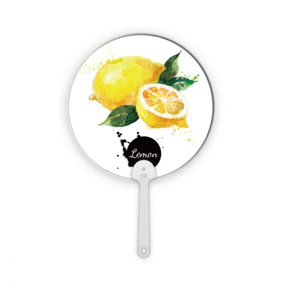 Plastique rond portable motif citron fruit aquarelle pour artisanat