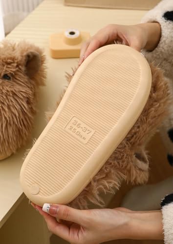 Niction Cute Slippers for Women Warm Comfortable Slip on fluffy Slippers Indoor and Outdoor Ladies Slippers Memory Foam House Shoes 6