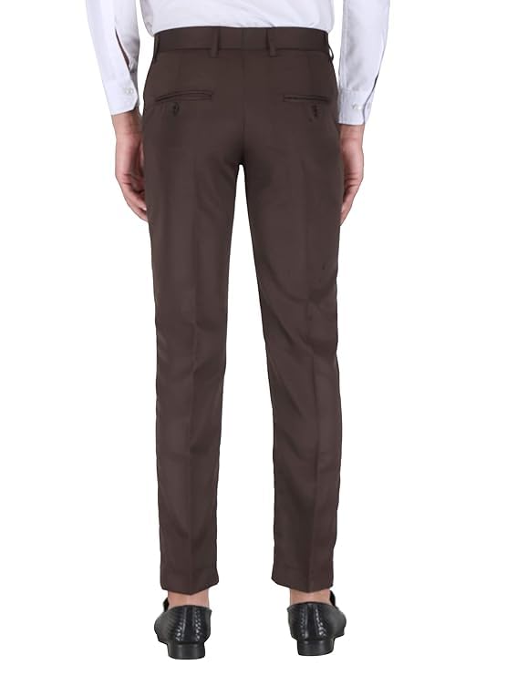 Image of ABLESTAR Men's Polycotton Slim Fit Formal Trouser - Spendex Cotton Casual Pant for Men - Breathable, Lightweight, Adjustable Formal Trouser for Men - Pack of 3