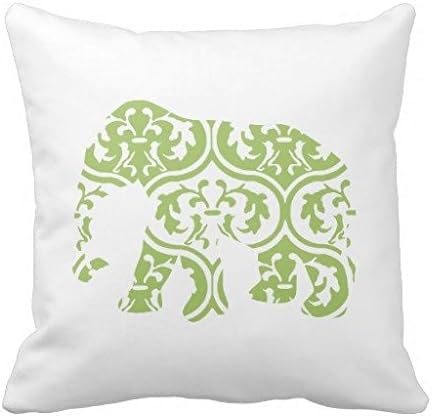 2016 diys Green Moroccan Leaves Elephant Pillow Case