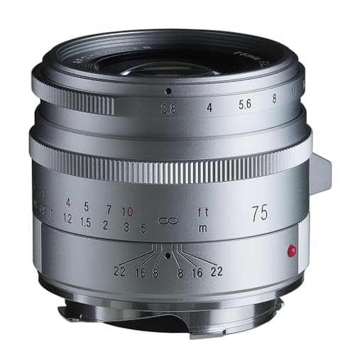 Voigtlander �t�H�N�g�����_�[ APO-SKOPAR 75mm F2.8 VM �V���o�[ �P�œ_ ���]�������Y �}�j���A���t�H�[�J�X ���C�J M�}�E���g�݊� ���������Y