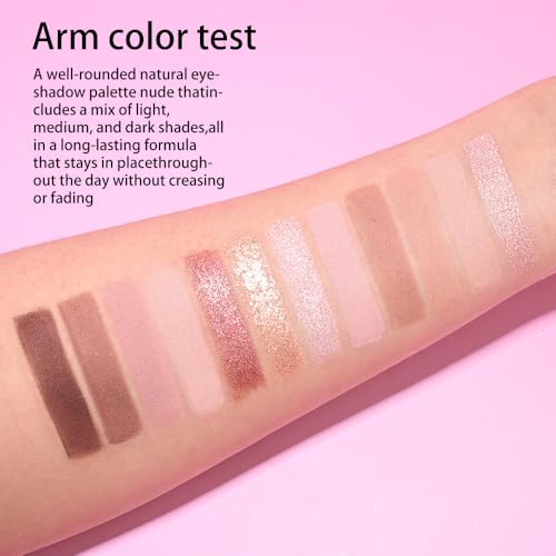 Image of SUAKE Nude Pink Eyeshadow Palette, Matte & Shimmer, High Pigmented 12 Colors Brown Purple Eye Shadow Primers for Eye Makeup, Korean Powder Palet de sombras de ojos (04# Red Bean)