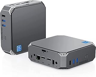 Mini PC Windows 10 Pro 6GB DDR3 64GB SSD Intel Celeron J3455 Processor(up to 2.3GHz) Mini Computer Dual Display at 4K HD Gigabit Ethernet 2.4G+5G Dual-Band WiFi BT 4.2