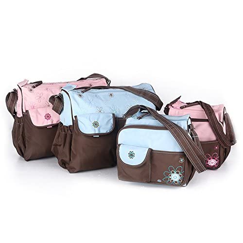 Ubersweet pink flower big2pcs Mother Designer Women diaper Multifunctional nappy for mommy baby storage mama bags