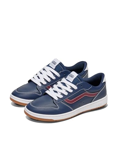 Vans Men's Ryland LS Shoe | Retro Court Sneakers with Tennis Inspired Fashion Details, Leather Dress Blues, 10