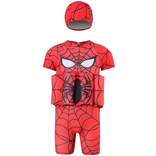 WOGQX Jungen Spiderman Badeanzug Kinder Schwimmanzug Schwimmbekleidung Sommer Set Urlaub Schwimmhilfe Anzüge Surfen Neoprenanzug Schnell Trockener,Red-Kids/2XL/120~130cm Cover