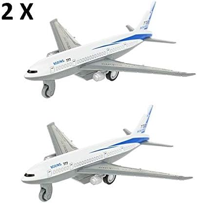 UMKYTOYS 2 Diecast Model Aeroplanes Commerical Aircraft Airline Toy
