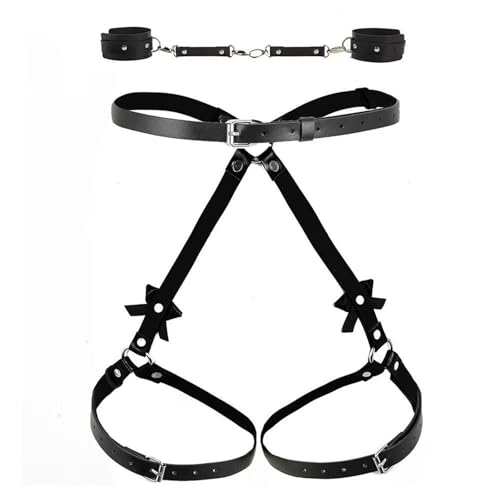 Punk Body Chain Leather Belt For Women Goth BDSM Lingerie Bondage Harness Belt Rave Fashion Accessories3