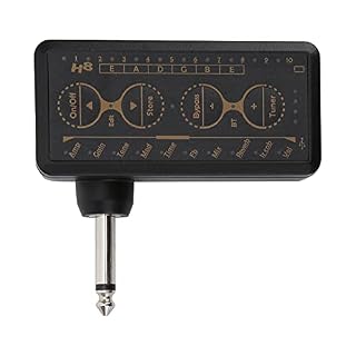 Amplificateur d’effet de carte son, ampli de casque de guitare enfichable Amplificateur de casque rechargeable Plug and Play avec câble audio pour guitare pour la musique - Les Beatles, Paul McCartney, John Lennon, RIngo Starr, George Harrison