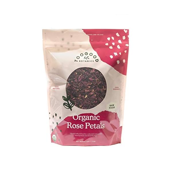 Certified-USDA-Organic-Dried-Rose-Petals-Edible-Premium-Food-grade-non-GMO-Vegan-Herbal-Teas-Baking-Best-Value-4-ounce USDA Gourmet Rose Petals, Edible Premium Food-grade, non-GMO, Vegan, Herbal Teas, Baking, Best Value