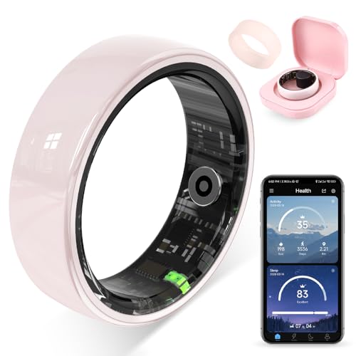 Image of Smart Ring for Women, Health Tracker & 5ATM, COLMI R02. (Pink Ceramic, 7#)