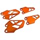 MZ-STORE Motorrad CNC Aluminium Vorne und Hinten Fußrastenschutz Fersenschutz für DUKE 125 250 390 2017 2018 2019-Orange