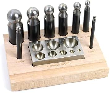 Dapping Punch Set - Block w/8 Punches - SFC Tools - 25-622
