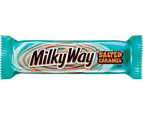 Milky Way Salted Caramel Milk Chocolate Bar,1.56 oz - 24 Count Box