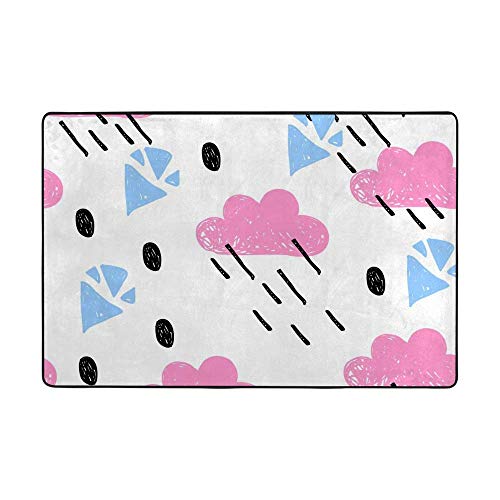 Grand tapis de sol super doux 182x121 cm velours corail abstrait chambre - 2