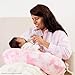Dream On Me Beeboo Nursing Pillow and Positioner, Breastfeeding and Bottlefeeding Pillow, Removable and Washable Pillow Cover, Soft and Breathable Fabric, Pink