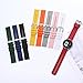 Anbeer Silicone Watch Band 22mm Quick Release Rubber Watch Straps for Men Women,White with Black Stainless Steel Buckle