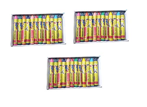 advancedestore WAX CRAYONS pack of 3 each pack contain 10 crayons total 30 crayons
