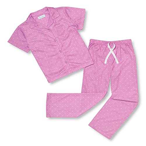 PajamaGram Pajamas for Kids - Kids Short Sleeve Button Down Pajamas with Pants