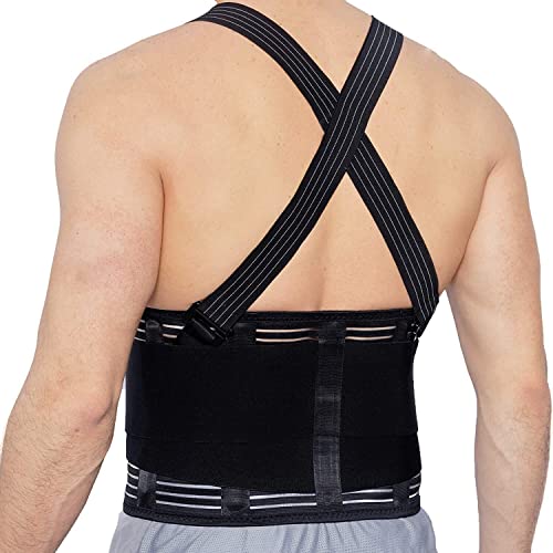 Ceinture lombaire avec bretelles réglables anthracite en taille M - 5