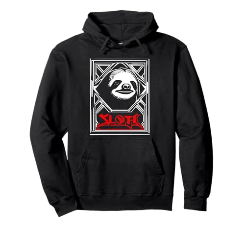 Faultier Band Logo Metal Sloth Merch Musik AI Cover lustig Pullover Hoodie