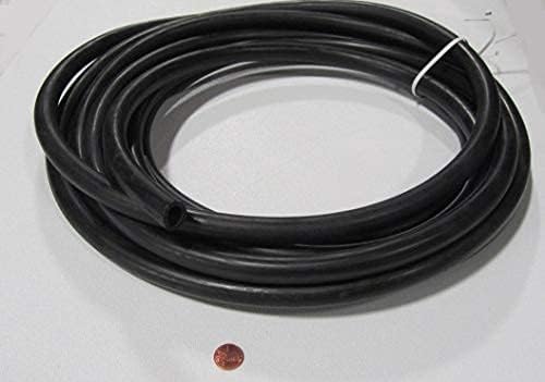 Acid Resistant Black Neoprene Round Tubing 80A .750" (3/4") OD x .500" (1/2") ID x 100 Ft. Length 1 Roll
