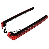 Größe: siehe Abbildung Motorrad-Zierleisten, rot/rauchfarben, Seitenmarkierungsfeld, LED-Lichtlampe für Harley Touring 2006–2019 2020 Electra Road Glide (Farbe: LED-Licht A)